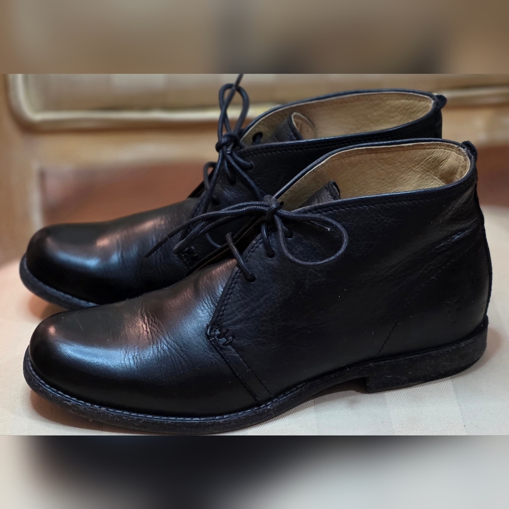 Black Leather Men's Shoes